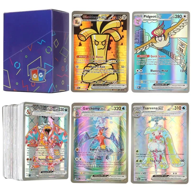 60/100Pcs English Pokemon Cards Shining MEGA GX Vmax TAG EX Vstar V Collection Cards - Maxwell shop