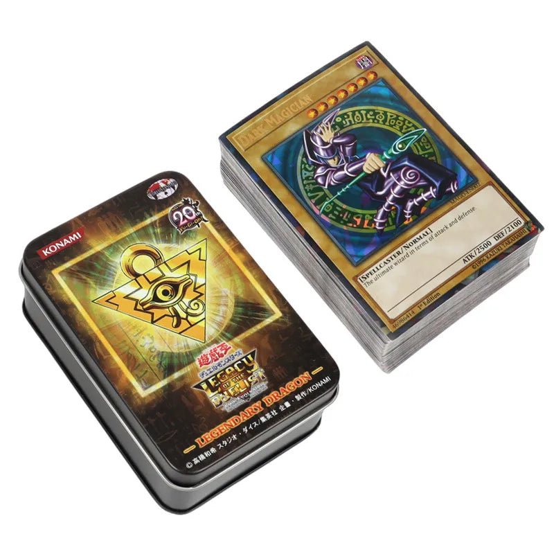 72PCS Yugioh Cards with Tin Box Yu Gi Oh Card Holographic English Version Golden duel - Maxwell shop