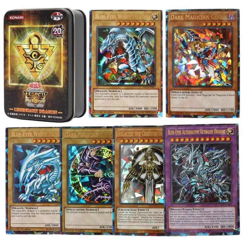 72PCS Yugioh Cards with Tin Box Yu Gi Oh Card Holographic English Version Golden duel - Maxwell shop