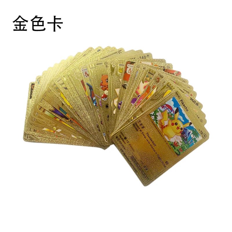 81 - 15Pcs Pokemon Cards Gold Silver Vmax GX Card Collection Battle Trainer Card - Maxwell shop