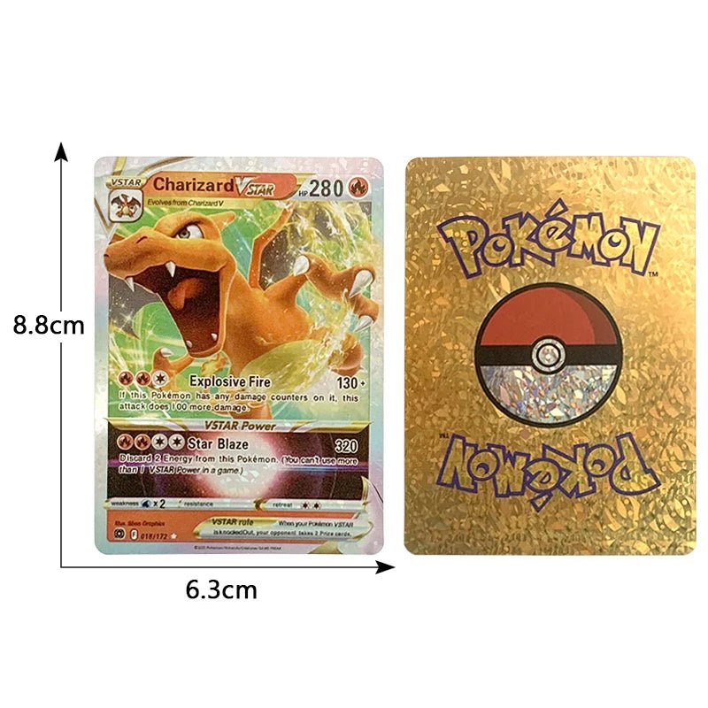 81 - 15Pcs Pokemon Cards Gold Silver Vmax GX Card Collection Battle Trainer Card - Maxwell shop