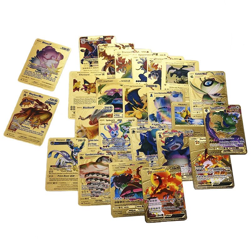 81 - 15Pcs Pokemon Cards Gold Silver Vmax GX Card Collection Battle Trainer Card - Maxwell shop