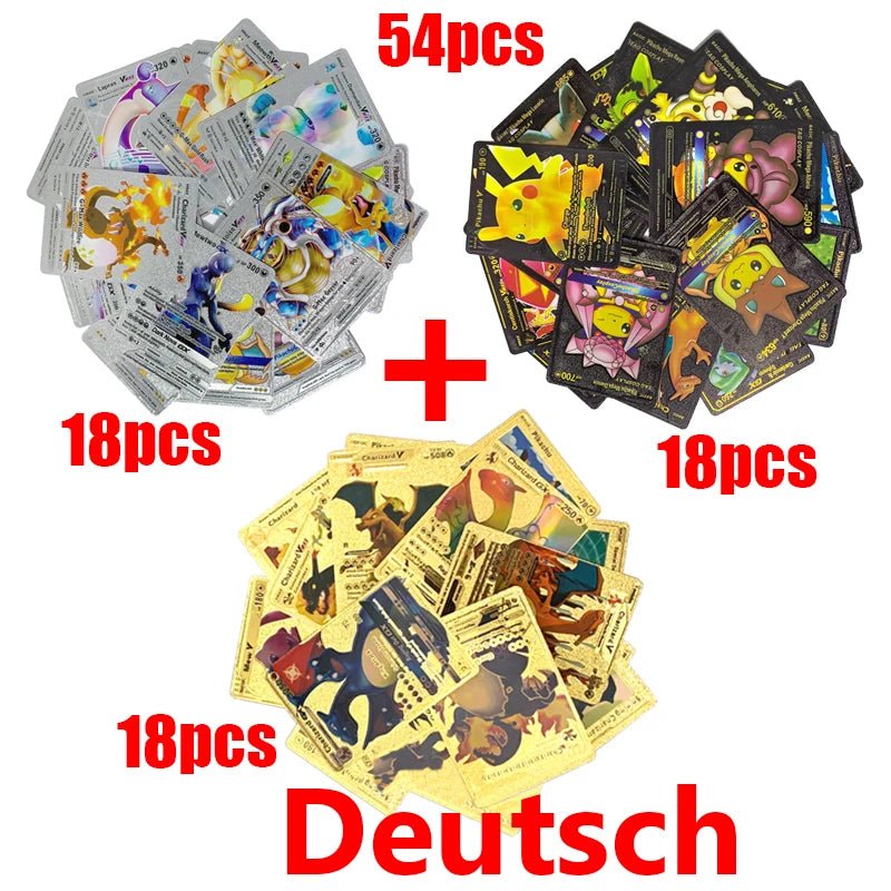 81 - 15Pcs Pokemon Cards Gold Silver Vmax GX Card Collection Battle Trainer Card - Maxwell shop
