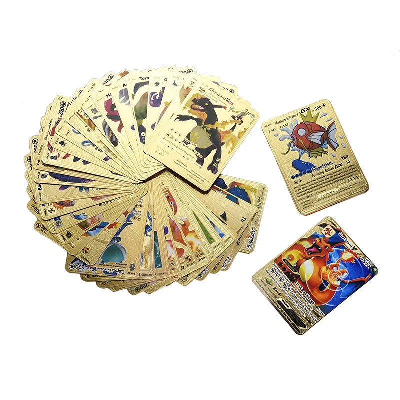 81 - 15Pcs Pokemon Cards Gold Silver Vmax GX Card Collection Battle Trainer Card - Maxwell shop