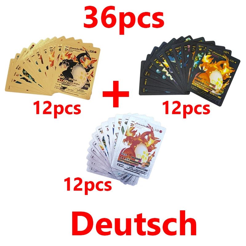 81 - 15Pcs Pokemon Cards Gold Silver Vmax GX Card Collection Battle Trainer Card - Maxwell shop