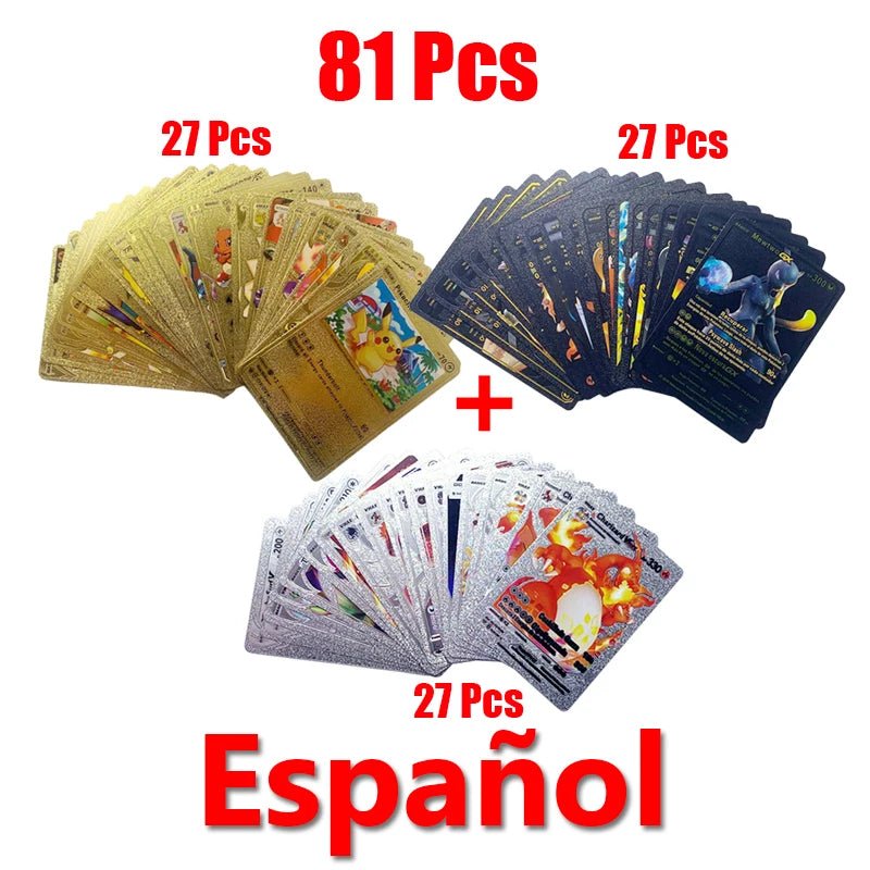 81 - 15Pcs Pokemon Cards Gold Silver Vmax GX Card Collection Battle Trainer Card - Maxwell shop