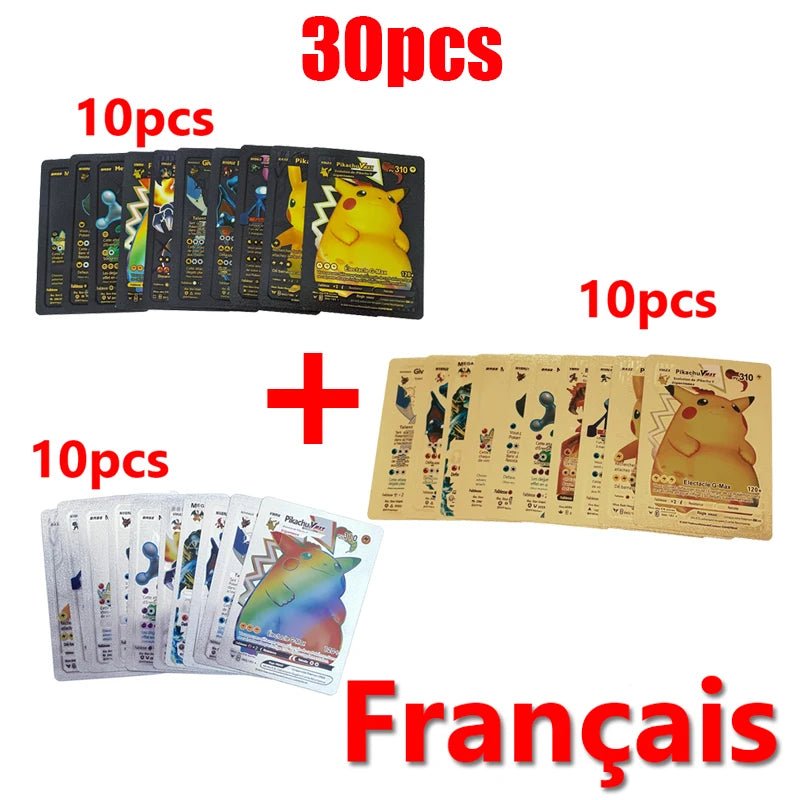 81 - 15Pcs Pokemon Cards Gold Silver Vmax GX Card Collection Battle Trainer Card - Maxwell shop