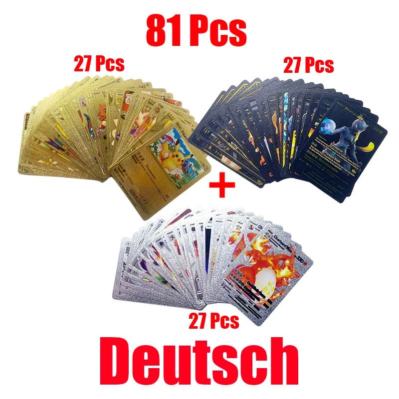 81 - 15Pcs Pokemon Cards Gold Silver Vmax GX Card Collection Battle Trainer Card - Maxwell shop
