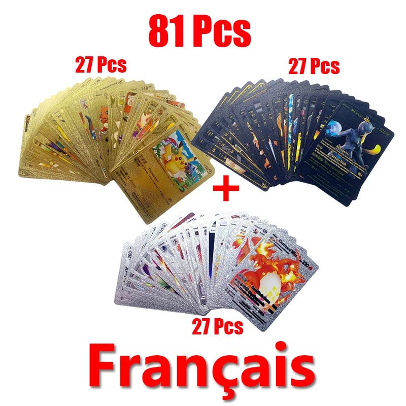 81 - 15Pcs Pokemon Cards Gold Silver Vmax GX Card Collection Battle Trainer Card - Maxwell shop