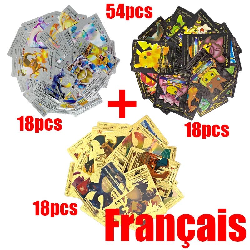 81 - 15Pcs Pokemon Cards Gold Silver Vmax GX Card Collection Battle Trainer Card - Maxwell shop