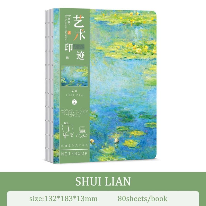 A5 Notebook Ukiyoe & Famous Painting Series Cover,80sheets/Book Writing Diary - Maxwell shop