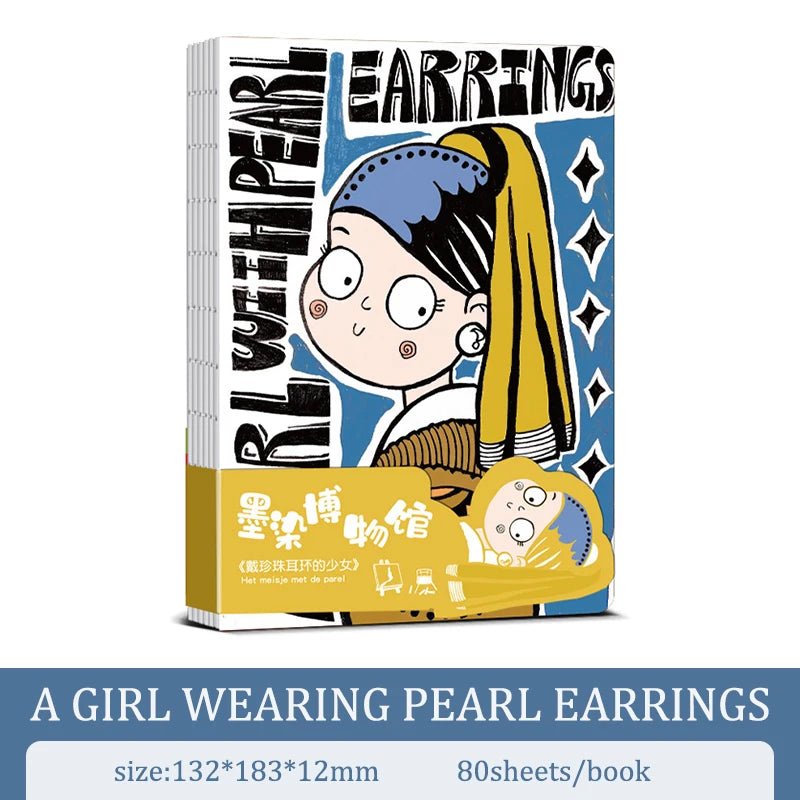 A5 Notebook Ukiyoe & Famous Painting Series Cover,80sheets/Book Writing Diary - Maxwell shop