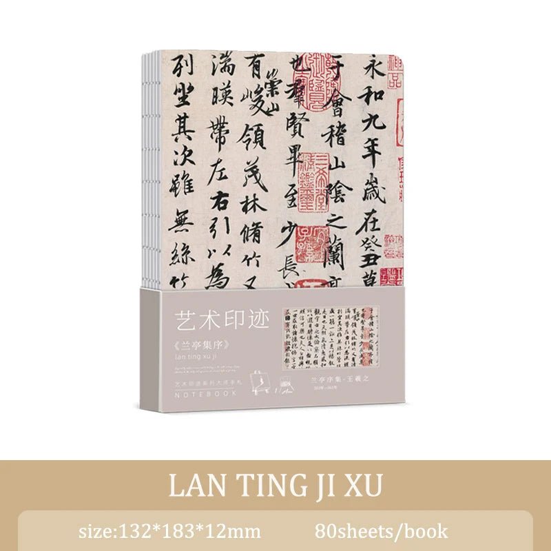 A5 Notebook Ukiyoe & Famous Painting Series Cover,80sheets/Book Writing Diary - Maxwell shop