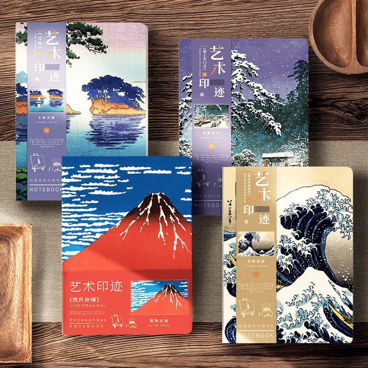 A5 Notebook Ukiyoe & Famous Painting Series Cover,80sheets/Book Writing Diary - Maxwell shop