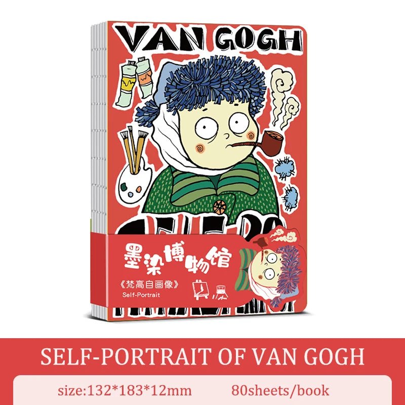 A5 Notebook Ukiyoe & Famous Painting Series Cover,80sheets/Book Writing Diary - Maxwell shop
