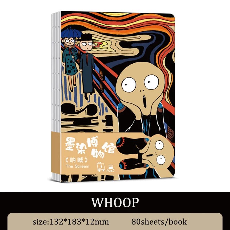 A5 Notebook Ukiyoe & Famous Painting Series Cover,80sheets/Book Writing Diary - Maxwell shop