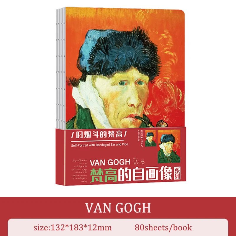 A5 Notebook Ukiyoe & Famous Painting Series Cover,80sheets/Book Writing Diary - Maxwell shop