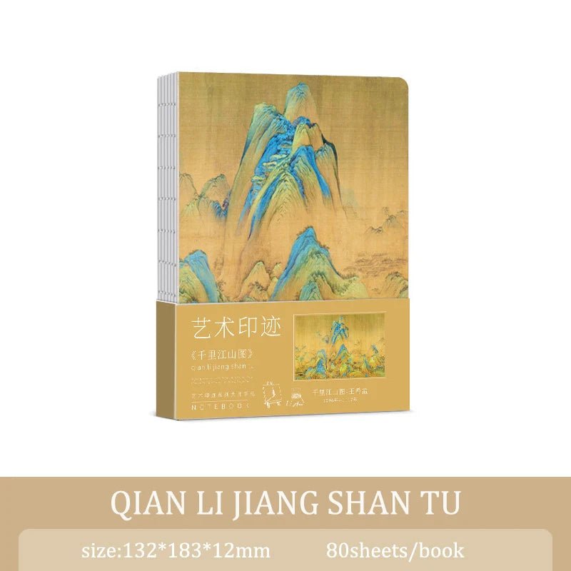 A5 Notebook Ukiyoe & Famous Painting Series Cover,80sheets/Book Writing Diary - Maxwell shop