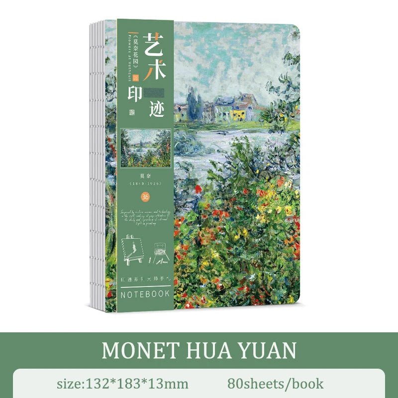 A5 Notebook Ukiyoe & Famous Painting Series Cover,80sheets/Book Writing Diary - Maxwell shop