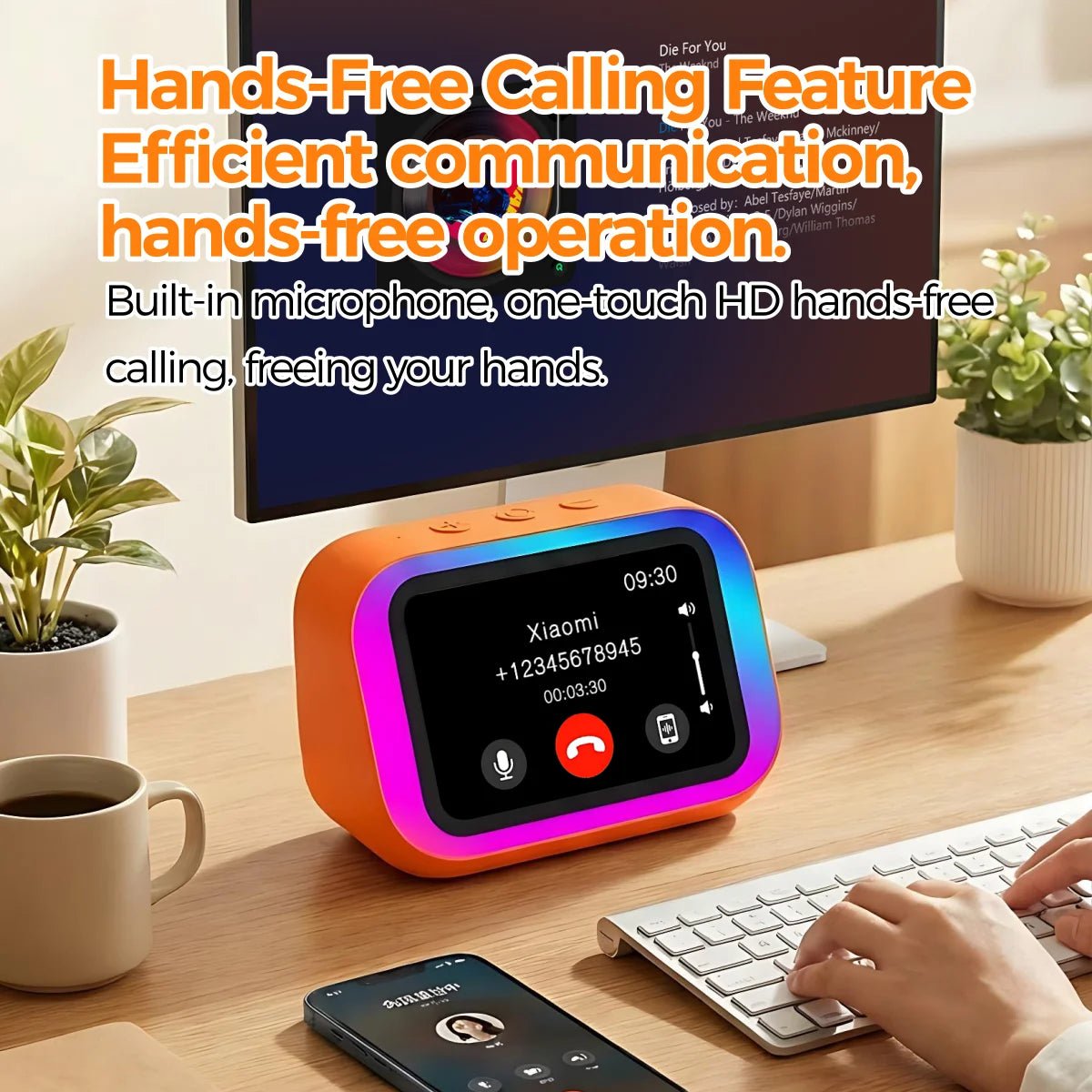 AI Bluetooth Speaker 5.4 AI voice assistant HD Touch Screen Display Electronic - Maxwell shop