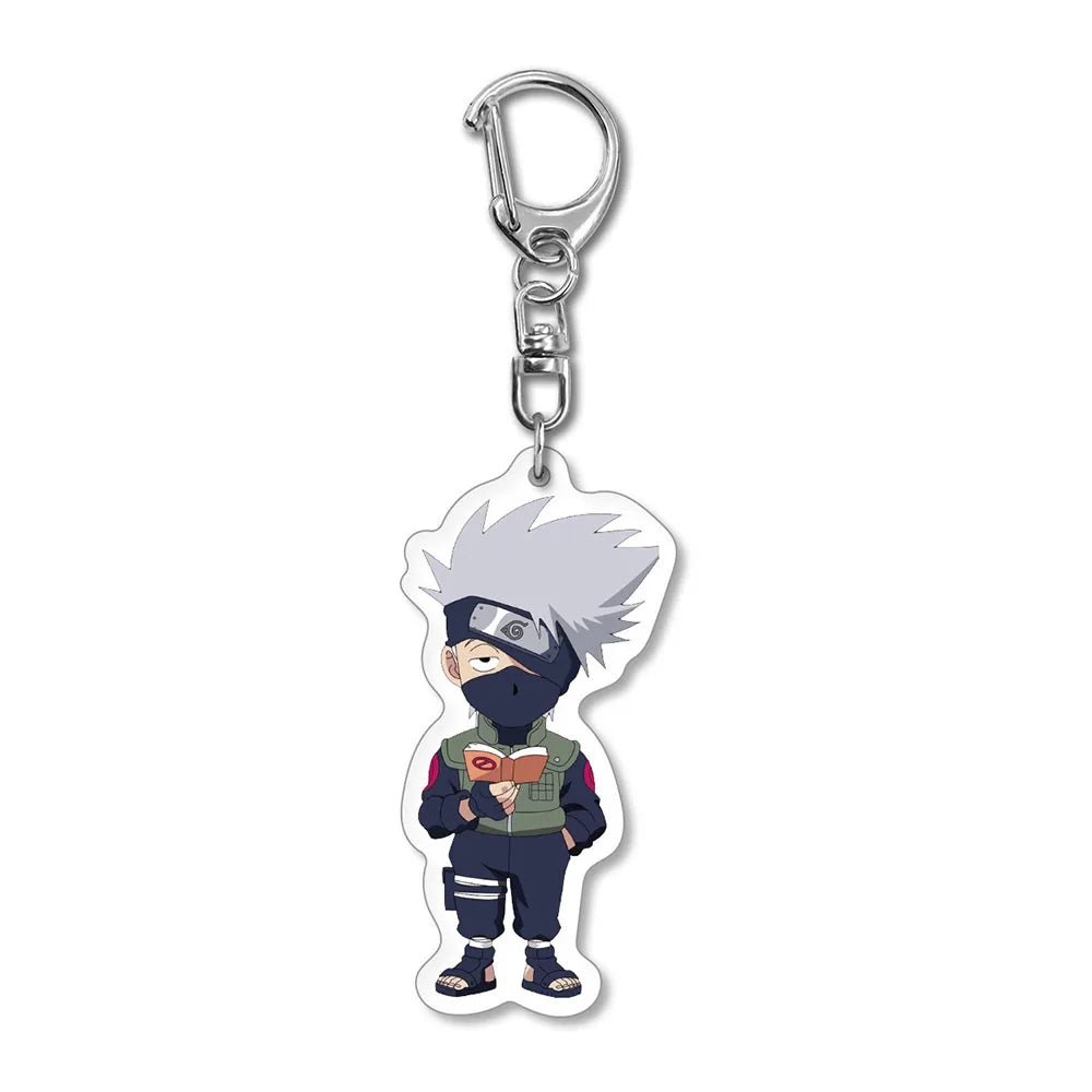 Anime Naruto Keychain Acrylic Uzumaki Kakashi Uchiha Sasuke Ltachi Figures Keyring - Maxwell shop