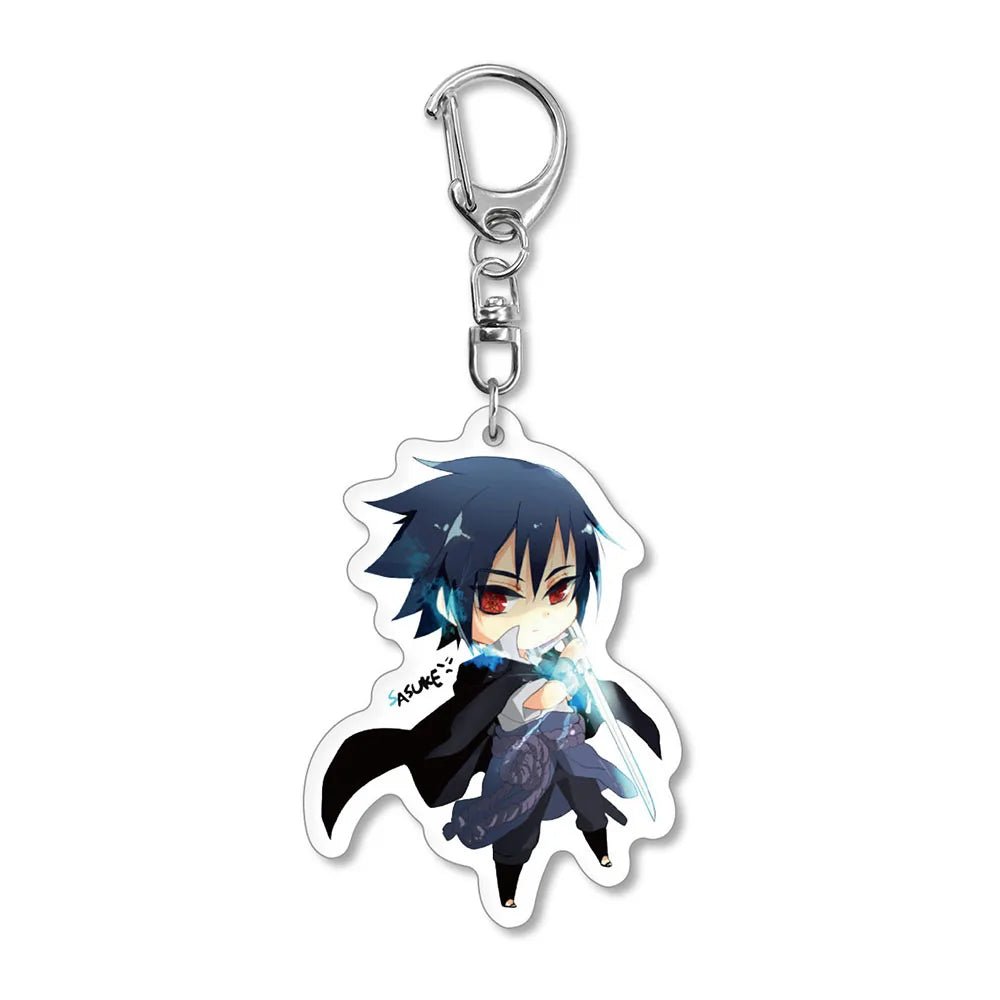 Anime Naruto Keychain Acrylic Uzumaki Kakashi Uchiha Sasuke Ltachi Figures Keyring - Maxwell shop