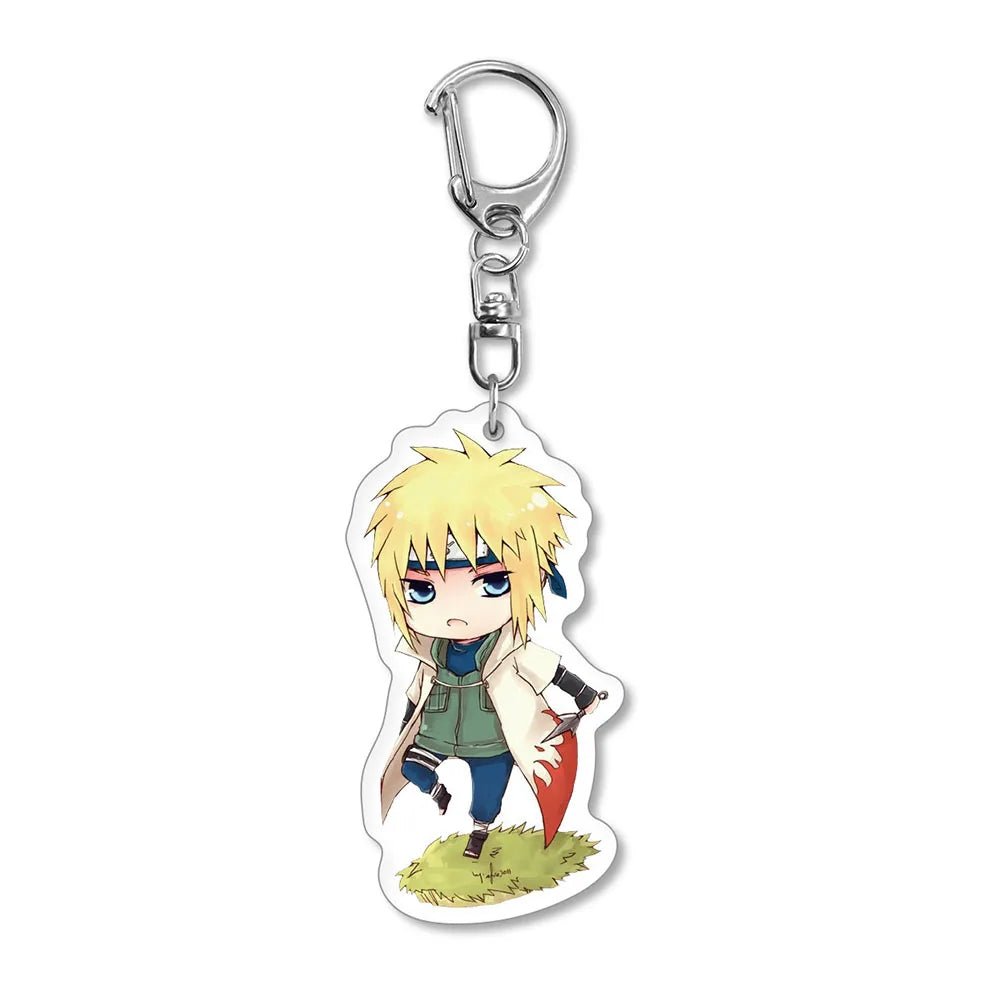 Anime Naruto Keychain Acrylic Uzumaki Kakashi Uchiha Sasuke Ltachi Figures Keyring - Maxwell shop