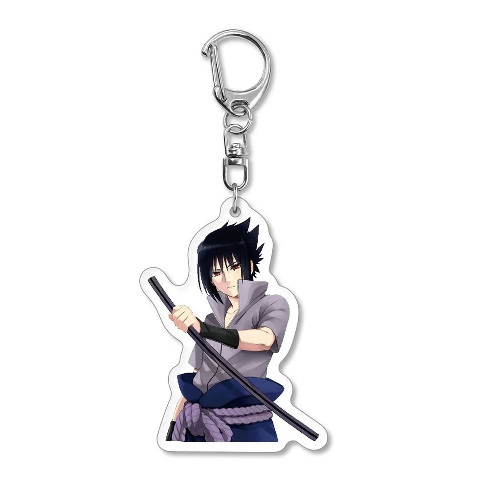 Anime Naruto Keychain Acrylic Uzumaki Kakashi Uchiha Sasuke Ltachi Figures Keyring - Maxwell shop