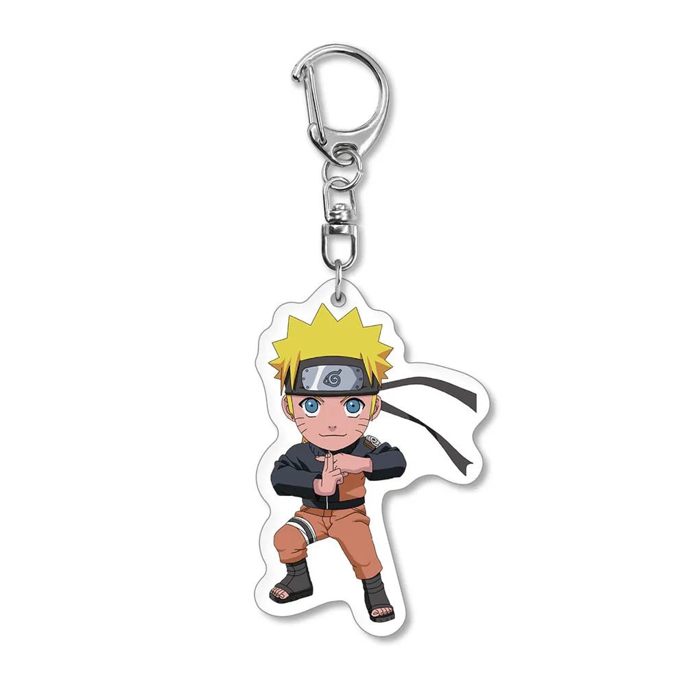 Anime Naruto Keychain Acrylic Uzumaki Kakashi Uchiha Sasuke Ltachi Figures Keyring - Maxwell shop