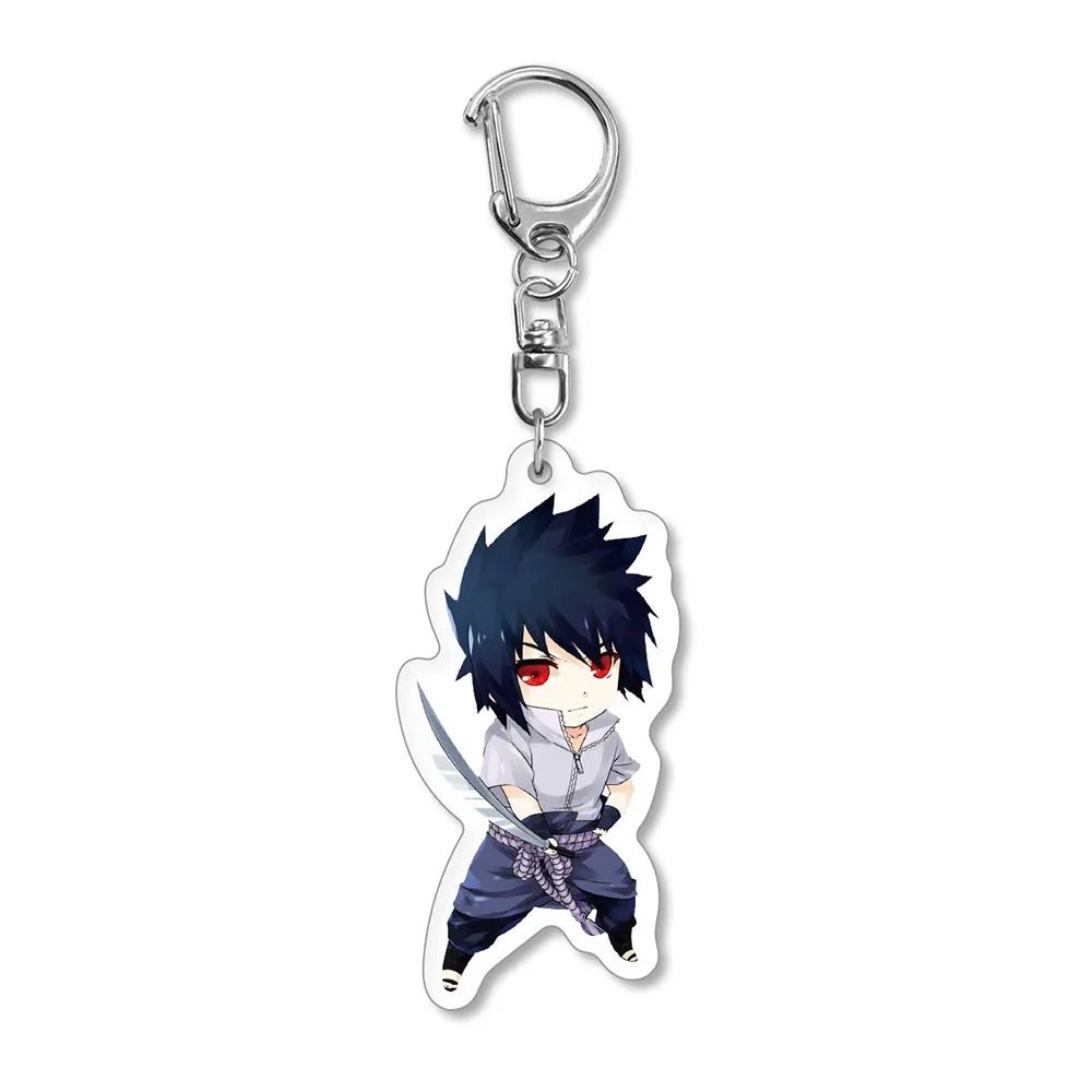 Anime Naruto Keychain Acrylic Uzumaki Kakashi Uchiha Sasuke Ltachi Figures Keyring - Maxwell shop