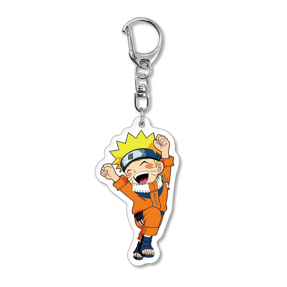 Anime Naruto Keychain Acrylic Uzumaki Kakashi Uchiha Sasuke Ltachi Figures Keyring - Maxwell shop