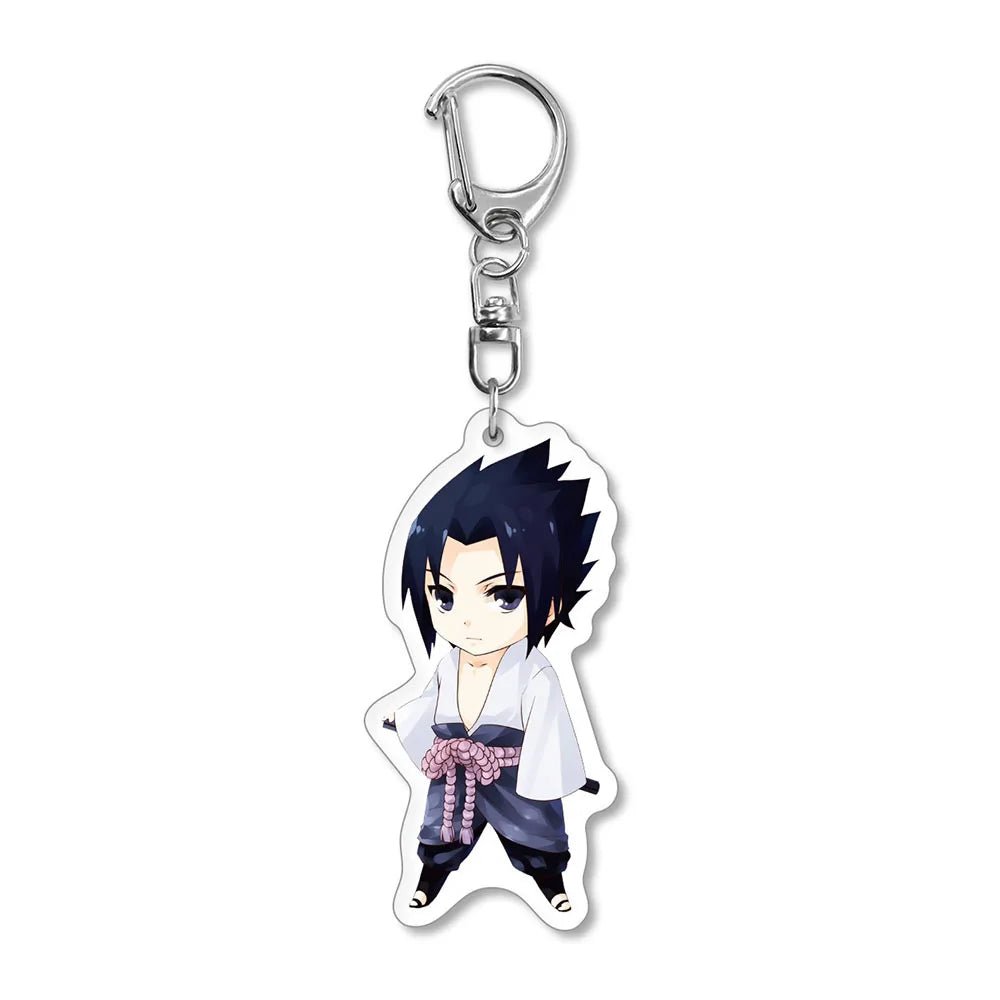 Anime Naruto Keychain Acrylic Uzumaki Kakashi Uchiha Sasuke Ltachi Figures Keyring - Maxwell shop