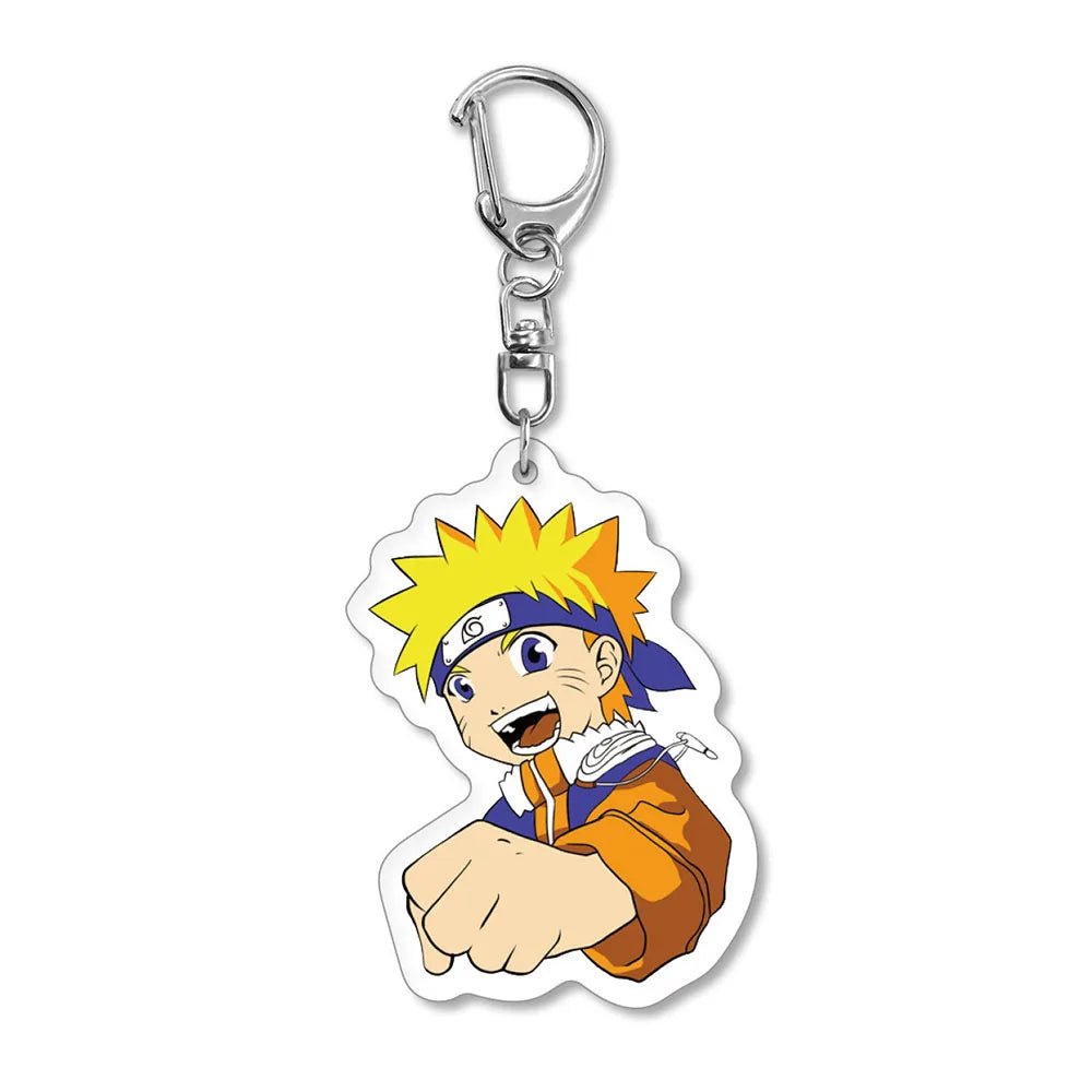 Anime Naruto Keychain Acrylic Uzumaki Kakashi Uchiha Sasuke Ltachi Figures Keyring - Maxwell shop