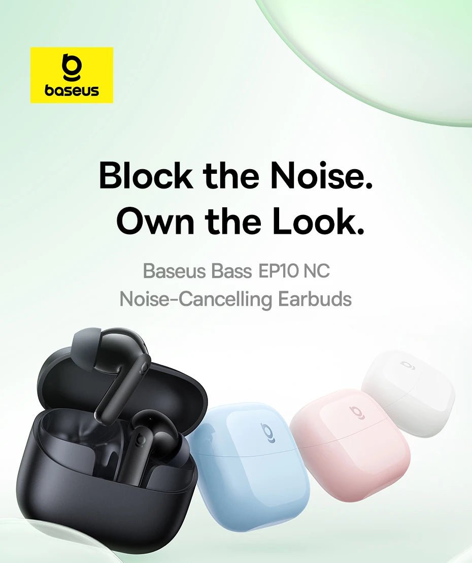 Baseus Bass EP10 NC -43dB Noise Cancelling ANC True Wireless Earbuds Bluetooth 6.0 - Maxwell shop
