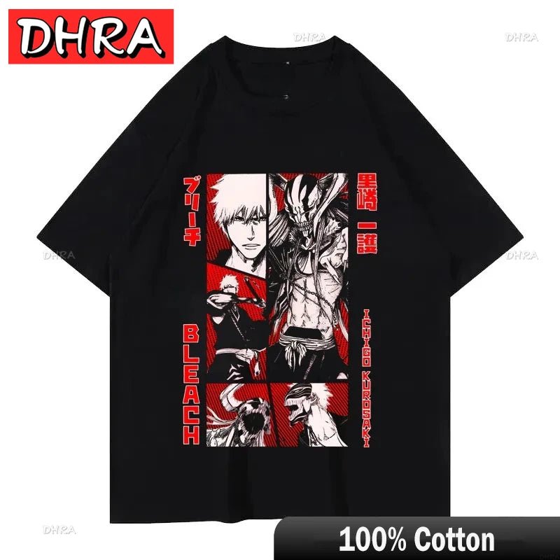 Bleach Anime Ichigo Kurosaki Graphic Print T Shirt - Maxwell shop