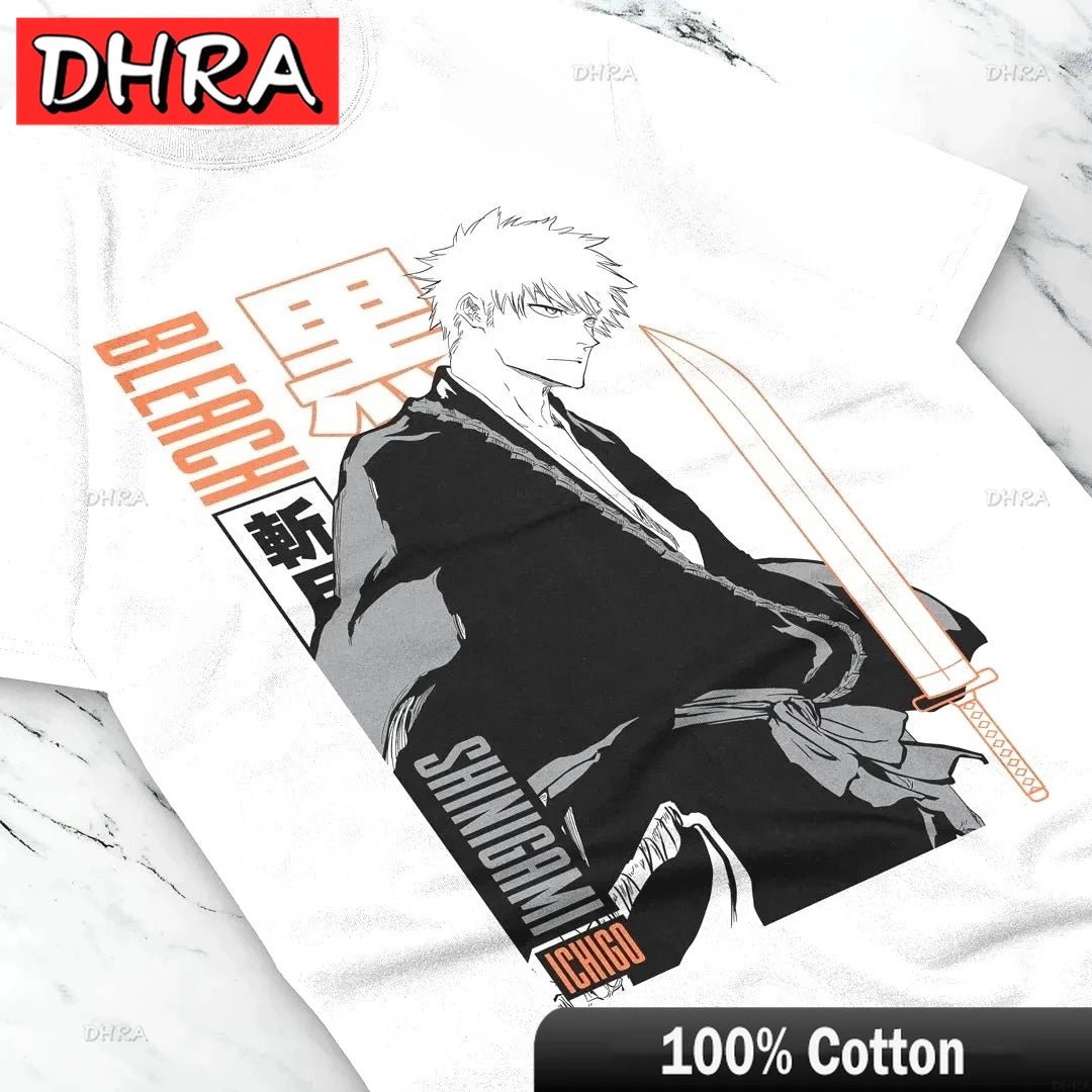 Bleach Anime Ichigo Kurosaki Graphic Print T Shirt - Maxwell shop