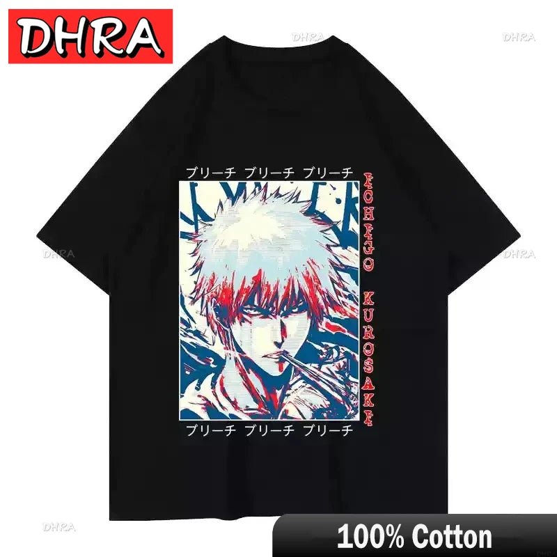 Bleach Anime Ichigo Kurosaki Graphic Print T Shirt - Maxwell shop