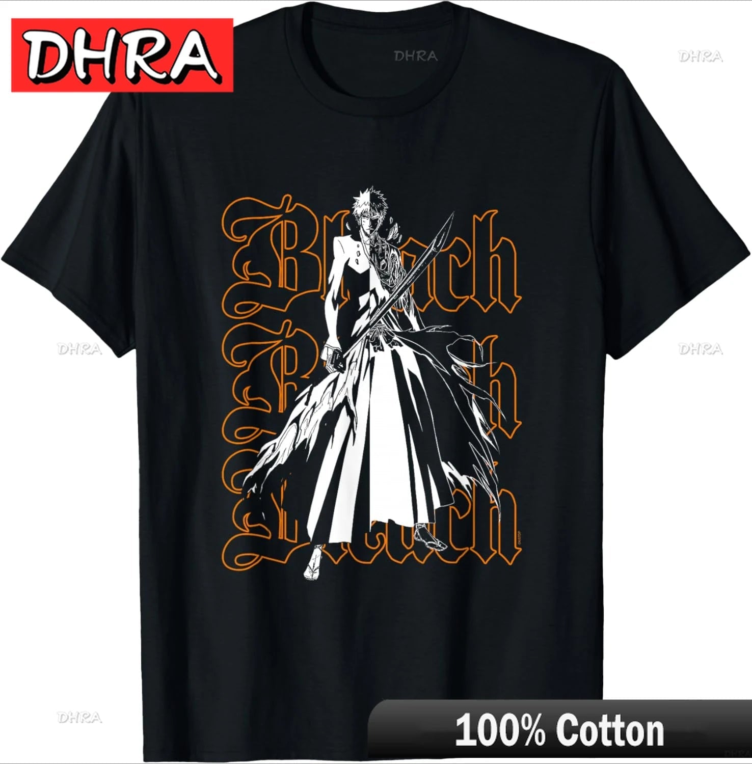 Bleach Anime Ichigo Kurosaki Graphic Print T Shirt - Maxwell shop