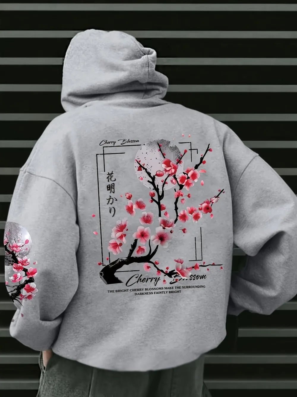 Cherry Blossom Moon Men Women Hoodie Outdoor Street Japan Harajuku - Maxwell shop