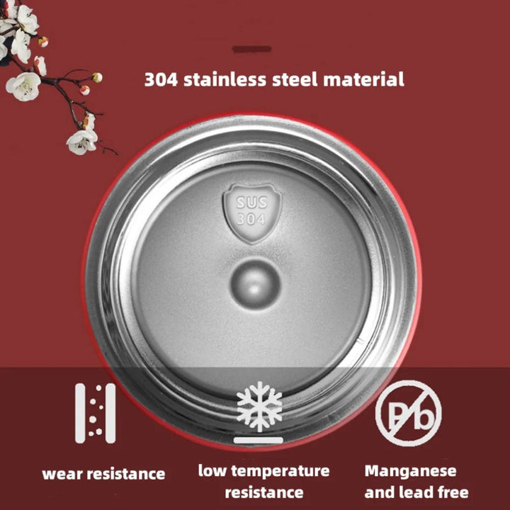 Chinese Style Vacuum Flask With Temperature Display Retro Smart Insulated Water Bottles - Maxwell shop