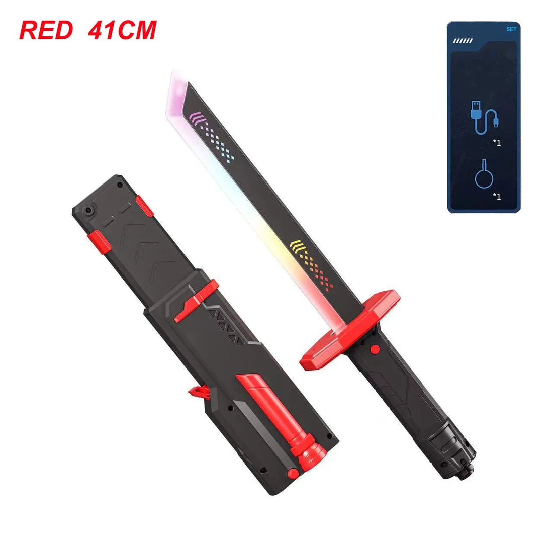 Colorful Streamer Glowing Sword Toys with Spark & Smoke Effect Light Sword Toy - Maxwell shop