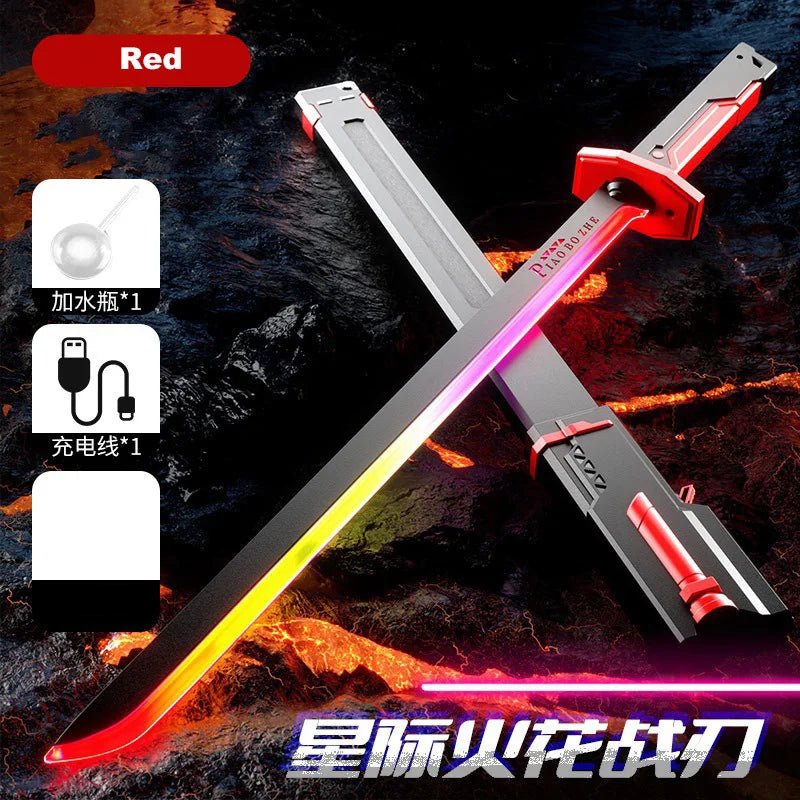 Colorful Streamer Glowing Sword Toys with Spark & Smoke Effect Light Sword Toy - Maxwell shop