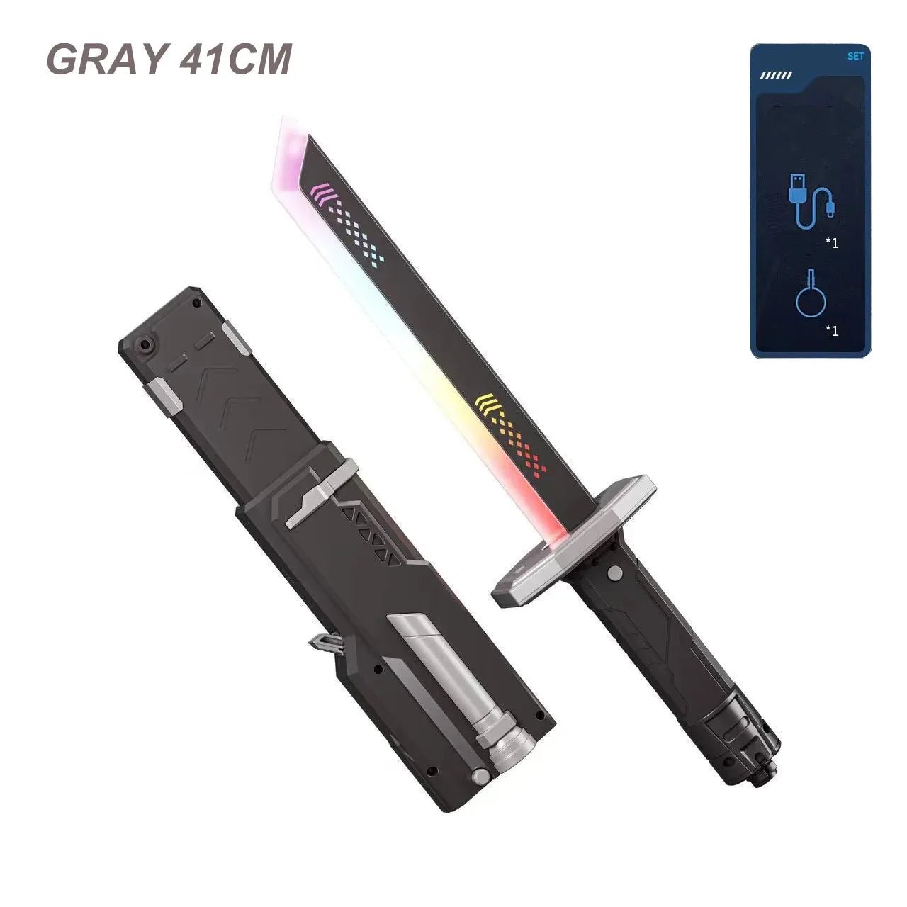 Colorful Streamer Glowing Sword Toys with Spark & Smoke Effect Light Sword Toy - Maxwell shop
