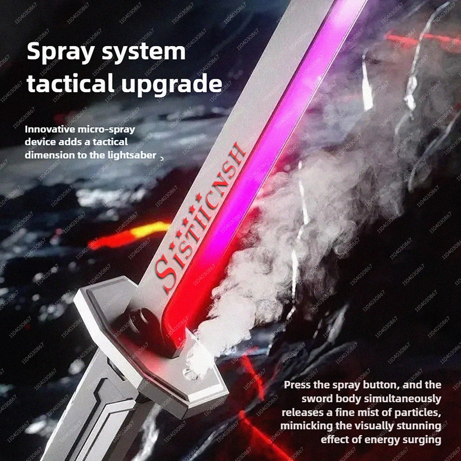Colorful Streamer Glowing Sword Toys with Spark & Smoke Effect Light Sword Toy - Maxwell shop