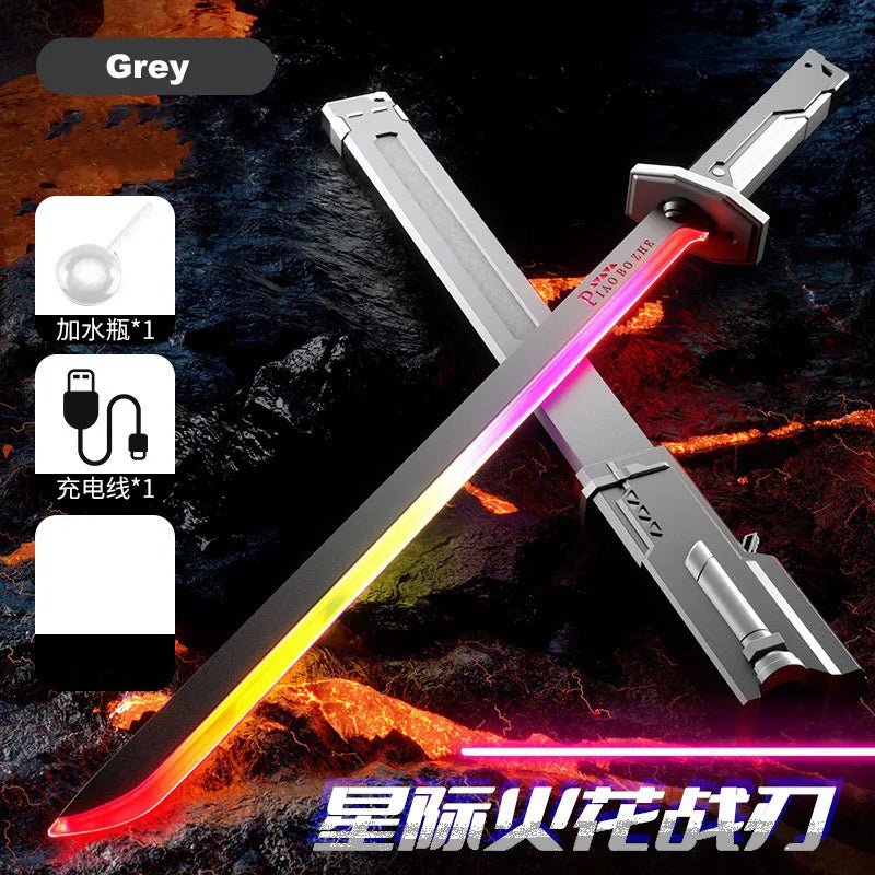 Colorful Streamer Glowing Sword Toys with Spark & Smoke Effect Light Sword Toy - Maxwell shop