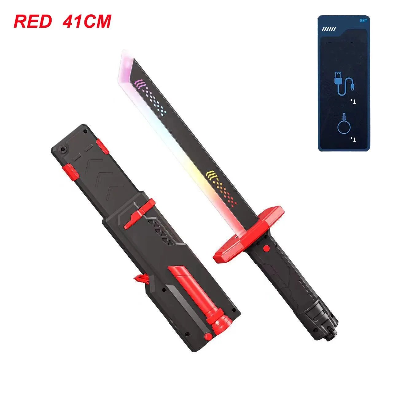 Colorful Streamer Glowing Sword Toys with Spark & Smoke Effect Light Sword Toy - Maxwell shop