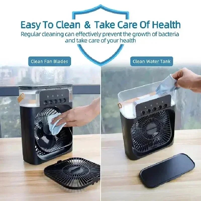Fan AIr Conditioner Household Mini Air Cooler LED Night Light Portable - Maxwell shop