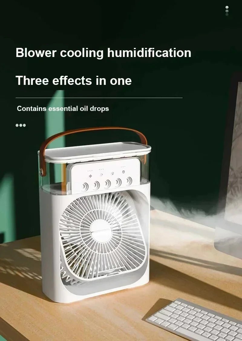 Fan AIr Conditioner Household Mini Air Cooler LED Night Light Portable - Maxwell shop