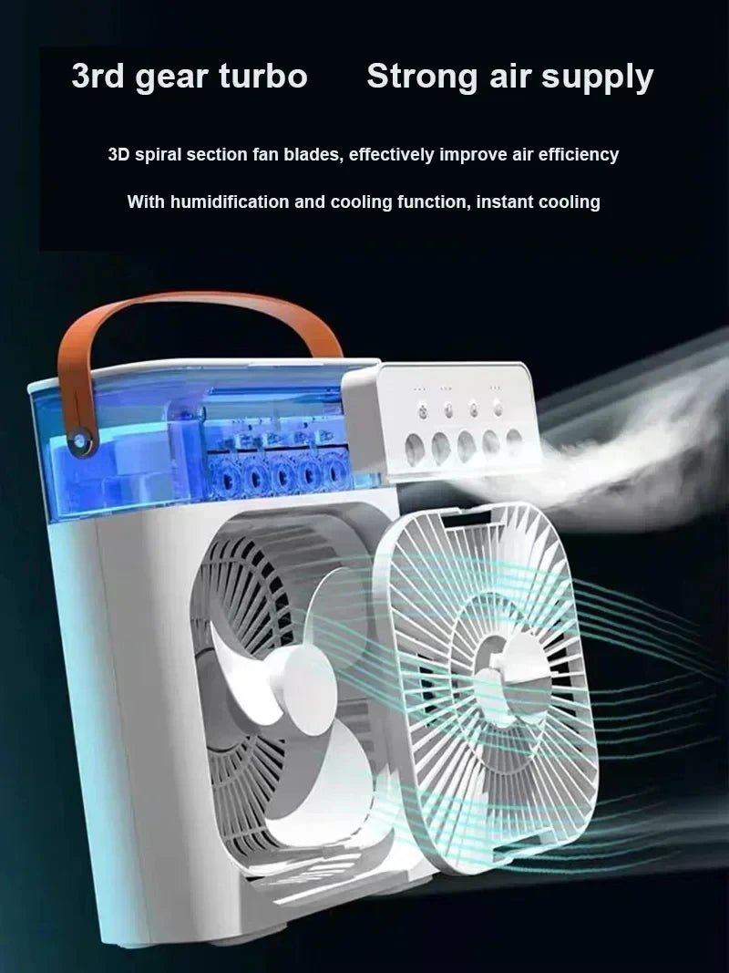 Fan AIr Conditioner Household Mini Air Cooler LED Night Light Portable - Maxwell shop