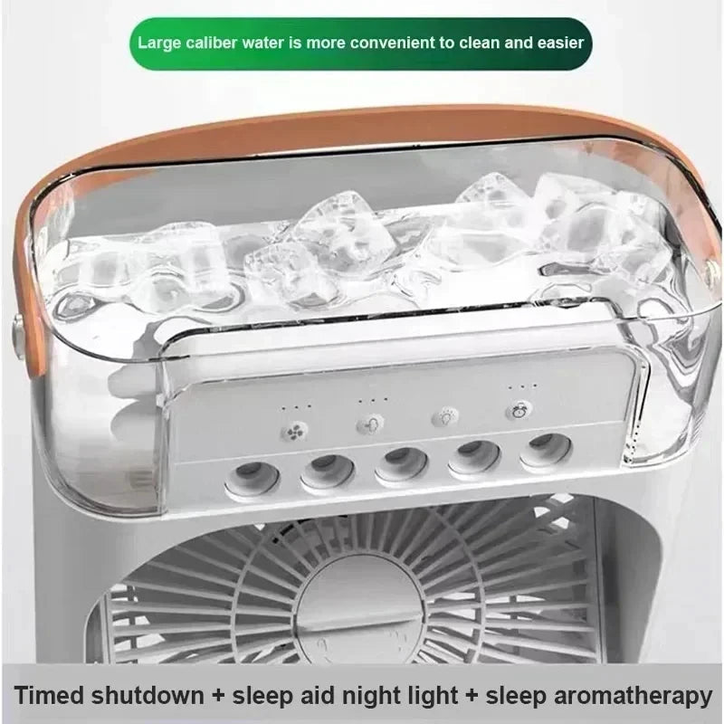 Fan AIr Conditioner Household Mini Air Cooler LED Night Light Portable - Maxwell shop